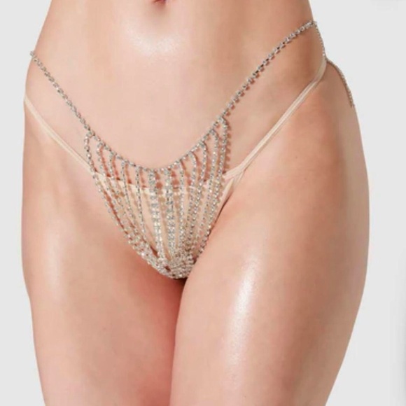 Fredericks of Hollywood Rhinestone Thong - Picture 1 of 7